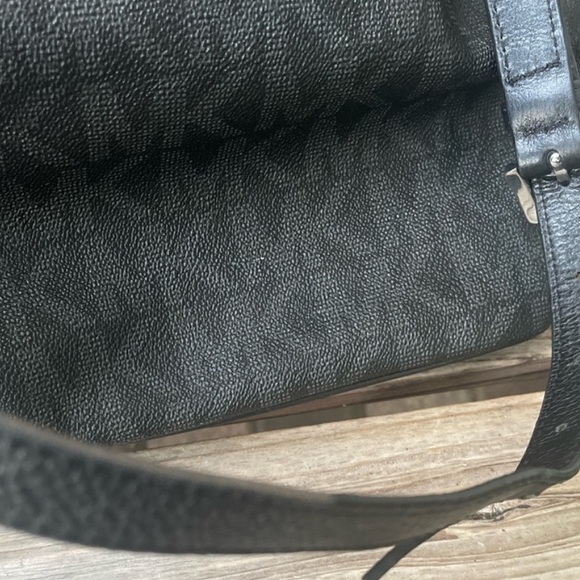 Michael Kors Black Signature Coated Canvas Drawstring Handbag - Picture 5 of 12